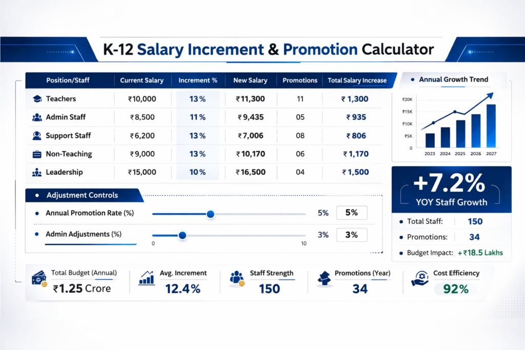 K-12 Salary Increment & Promotion Calculator
